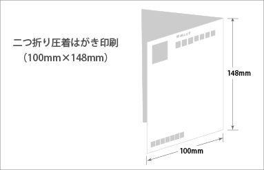 二つ折り圧着はがき｜ポストカード印刷｜ビーピーシー｜福岡